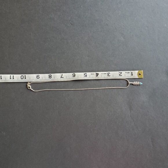 Feather silver pendant necklace - Picture 6 of 7